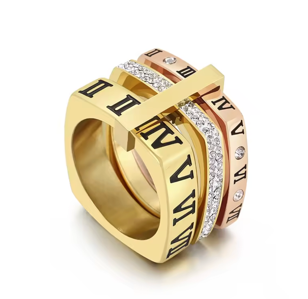 Verona Numeral Stack Ring